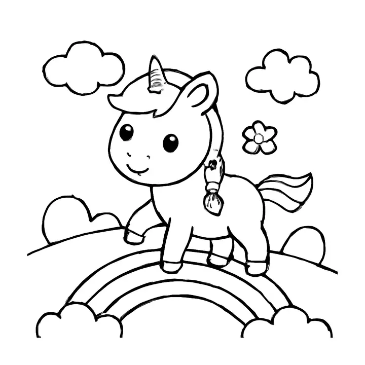 Coloriage Licornes à imprimer