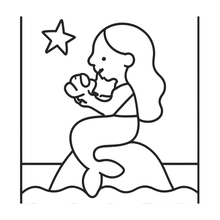 Coloriage Sirènes à imprimer