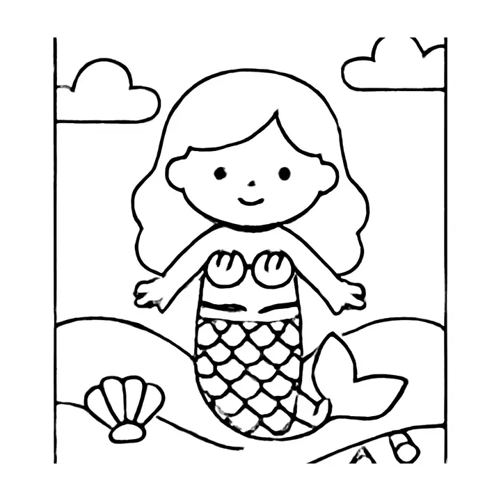 Coloriage Sirènes à imprimer