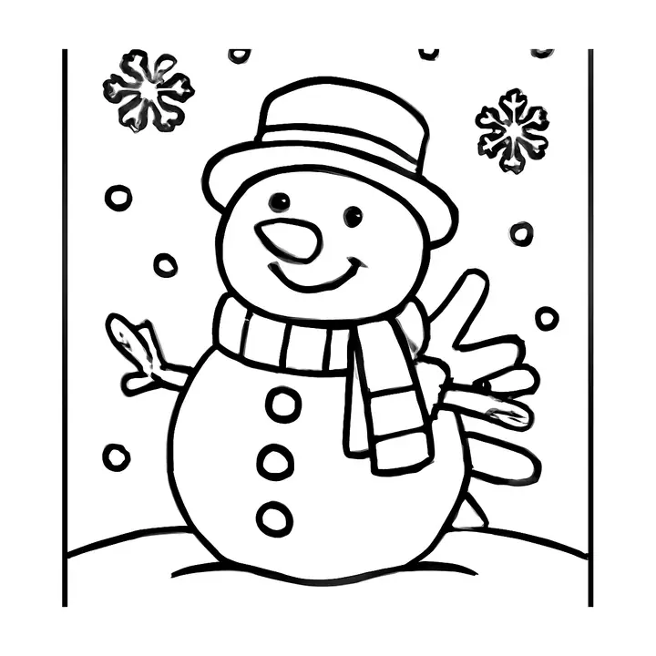 Coloriage Neige et hiver à imprimer